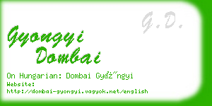 gyongyi dombai business card